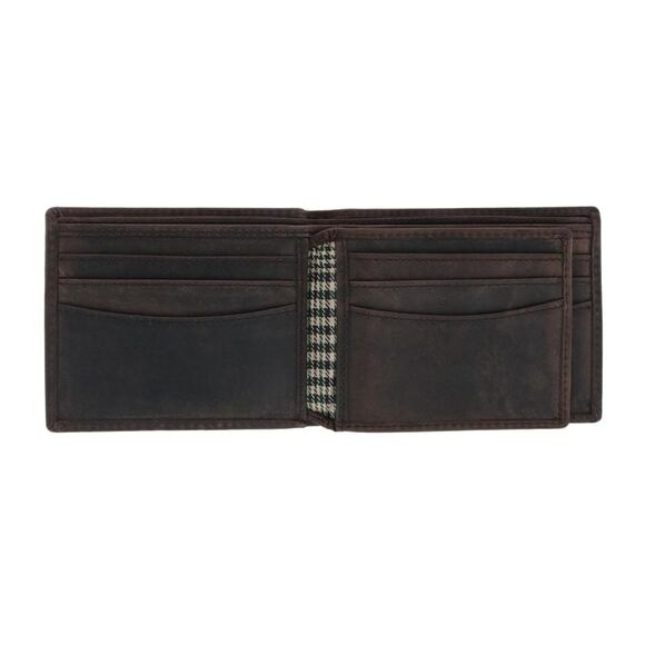 American Bison Men's Leather Horse Embossed Bifold Wallet - Picture 3 of 4